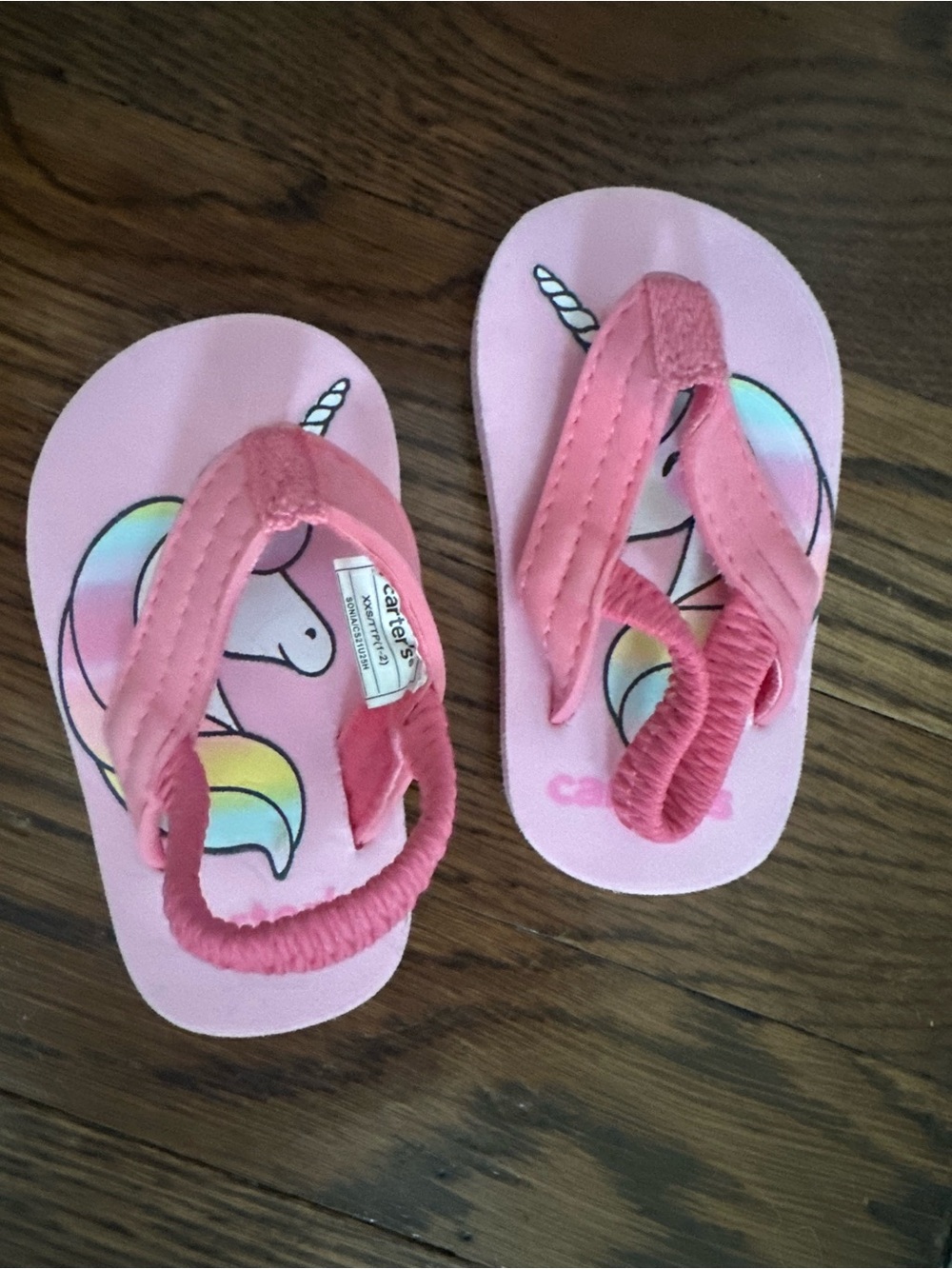 Carter's Pink Unicorn Baby Flip Flop Sandals